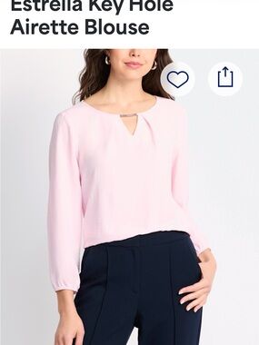 Estrella & Luna Light Pink Keyhole Blouse with Bar Accent
From Stitch Fix